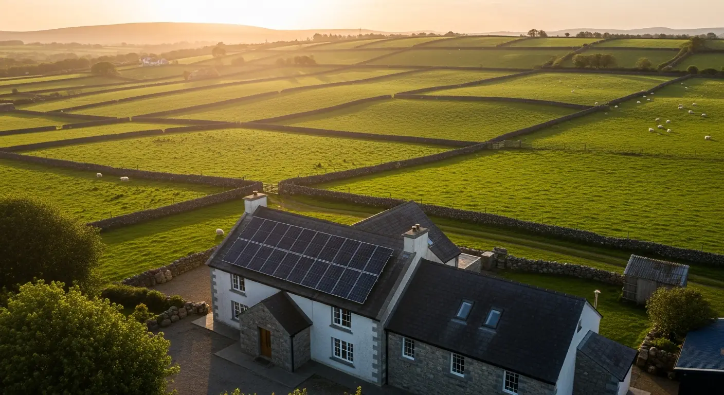 Commercial solar installation on Irish building - Business solar panels